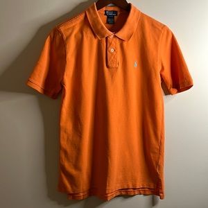 Polo by Ralph Lauren Boy's Cotton Mesh Polo Shirt in Orange